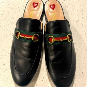 Black Women's Princetown Leather Slipper